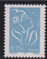 Marianne De Lamouche ITVF 0.75€ Bleu Ciel N°3737 Neuf De Feuille Gommé - 2004-2008 Marianne (Lamouche)