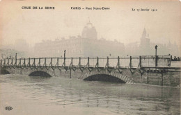 FRANCE - Paris - Pont Notre Dame - Carte Postale Ancienne - La Crecida Del Sena De 1910
