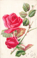 FLEURS - Roses - Colorisé -  Carte Postale Ancienne - Flores