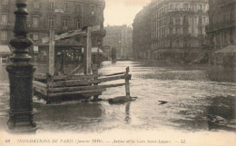 FRANCE - Paris - Autour De La Gare Saint Lazare - Carte Postale Ancienne - Paris Flood, 1910