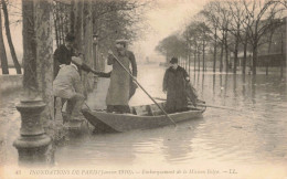 FRANCE - Paris - Embarquement De La Mission Belge - Carte Postale Ancienne - Überschwemmung 1910