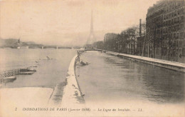 FRANCE - Paris - La Ligne Des Invalides - Carte Postale Ancienne - La Crecida Del Sena De 1910
