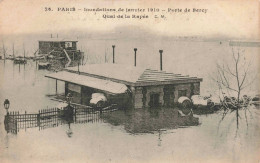 FRANCE - Paris - Porte De Bercy - Quai De La Rapée - Carte Postale Ancienne - De Overstroming Van 1910