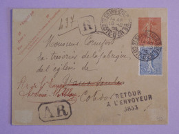 DC14 FRANCE   BELLE CARTE ENTIER 1906   NANTES A PARIS  +VIGNETTE  + AFF. INTERESSANT+++ - Other & Unclassified