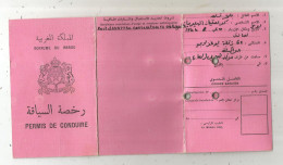 Permis De Conduire, Royaume Du Maroc, 1975,  2 Scans - Ohne Zuordnung