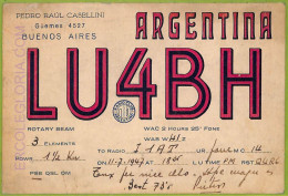 Af1319  - ARGENTINA - RADIO CARD - Buenos Aires - 1947 - Radio