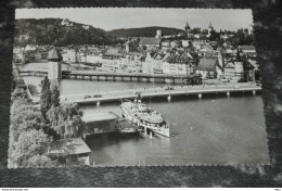 A1224    LUZERN. MUSEGGTURME UND DAMPFER    1958 - Lucerne