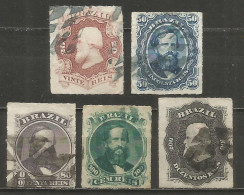 BRASIL 1876-1877 CONJUNTO DE SELLOS USADOS - Usados