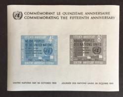 1960 - United Nations UNO UN - 15th Anniversary -We The People - Sheet -  Unused - Unused Stamps