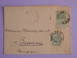 DC14 BELGIQUE  BELLE BANDE IMPRIMé RR LETTRE  1901 BRUXELLES  A BEAUNE  FRANCE  ++AFF. INTERESSANT++ - Striscie Per Giornali