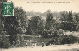 FRANCE - Paris - Buttes Chaumont - Lac Passerelle Et Rocher - Carte Postale Ancienne - Parcs, Jardins