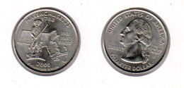 Etats Unis  Quarter Dollar 2000 D, 2000D , Massachusetts ; USA - 1999-2009: State Quarters