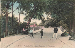 FRANCE - Paris - Buttes Chaumont - Le Pont De Fer - Colorisé - Carte Postale Ancienne - Parks, Gärten