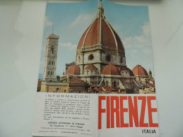 Pieghevole Con Mappa "FIRENZE ITALIA" Azienda Autonoma Di Turismo, 1973 - Cartes Topographiques