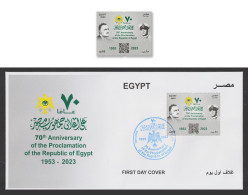 Egypt - 2023 - FDC - 70th Anniv. Of The Proclamation Of The Republic Of Egypt - Cartas & Documentos