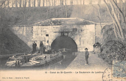 CPA 02 CANAL DE SAINT QUENTIN / LE SOUTERRAIN DE LESDINS - Andere & Zonder Classificatie