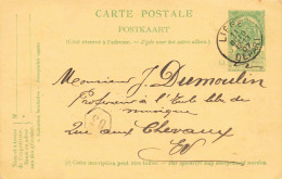 Carte Postale Oblitérée à Liège - Lettre à Monsieur J Dumoulin - Carte Postale Ancienne - Sonstige & Ohne Zuordnung