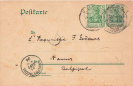 Carte Postale Oblitérée à Namur - Lettre à L'imprimerie F Govenne - Carte Postale Ancienne - Other & Unclassified