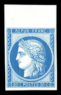 ** N°8f, Non émis, 20c Bleu Impression De 1862 Bdf, Fraîcheur Postale, SUPERBE (certificat)  Qualité: ** - 1849-1850 Cérès