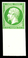 * N°12, 5c Vert, Bas De Feuille, Quasi **, Fraîcheur Postale. SUP (signé Calves/certificat)  Qualité: *  Cote: 1500 Euro - 1853-1860 Napoléon III