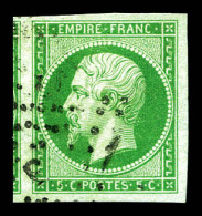 O N°12, 5c Vert, Jolie Pièce. TTB  Qualité: Oblitéré - 1853-1860 Napoléon III