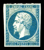 * N°14A, 20c Bleu Type I. TB  Qualité: *  Cote: 450 Euros - 1853-1860 Napoleon III