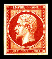 * N°17Ab, 80c Carmin Rose, Fraîcheur Postale. SUP. R. (signé Brun/certificats)  Qualité: *  Cote: 3400 Euros - 1853-1860 Napoleon III