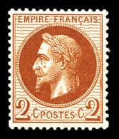 ** N°26B, 2c Rouge-brun Clair Type II. TTB  Qualité: ** - 1863-1870 Napoleon III With Laurels