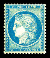 * N°37, 20c Bleu, Très Bon Centrage. TTB  Qualité: *  Cote: 550+ Euros - 1870 Siège De Paris