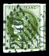 O N°39B, 1c Olive Rep 2. TB  Qualité: Oblitéré  Cote: 220 Euros - 1870 Ausgabe Bordeaux