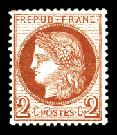 ** N°51, 2c Rouge-brun. TTB (signé Scheller)  Qualité: ** - 1871-1875 Ceres