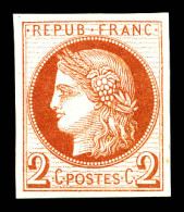 * N°51c, 2c Rouge-brun Non Dentelé, Quasi **. TTB  Qualité: *  Cote: 475 Euros - 1871-1875 Ceres