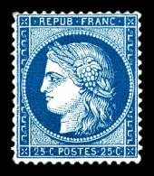 * N°60Ca, 25c Bleu Foncé. TTB  Qualité: *  Cote: 250 Euros - 1871-1875 Cérès