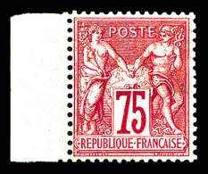 * N°71, 75c Carmin Type I, Bord De Feuille, Grande Fraîcheur Et Très Bon Centrage. SUP (signé Brun/certificat)  Qualité: - 1876-1878 Sage (Type I)