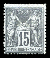 ** N°77, 15c Gris Type II, Fraîcheur Postale. SUP. (certificat)  Qualité: ** - 1876-1898 Sage (Tipo II)