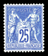 ** N°78, 25c Outremer Type II, Fraîcheur Postale, Très Bon Centrage. SUP (signé Calves/certificat)  Qualité: ** - 1876-1898 Sage (Type II)