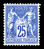 * N°78e, 25c Outremer Type II, Très Bon Centrage. TTB (signé Brun/certificat)  Qualité: * - 1876-1898 Sage (Tipo II)