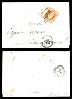 O N°16c, 40c Orange Bord De Feuille Avec Filet D'encadrement Sur Petite Lettre. SUP. R. (certificat)  Qualité: Oblitéré  - 1849-1876: Période Classique