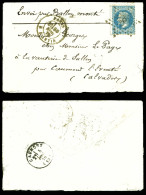 O LE JULES FAVRE N°2, 20c Lauré Obl étoile 8 Paris R. D'Antin Sur Journal LE BALLON POSTE N°8 Sous Enveloppe Pour Caumon - Guerra De 1870