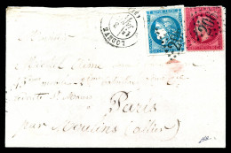 O 20c Bordeaux Type II Et 80c Lauré Obl GC 2068 + Càd De LODEVE Le 3 Janv 71 Sur Enveloppe Avec Lm Du 3 Janvier 1871. Af - Guerra De 1870