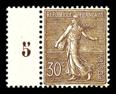 ** N°133a, 30c Violet-foncé Bd Millésime '5', Très Bon Centrage. SUP (certificat)  Qualité: **  Cote: 1200 Euros - 1903-60 Semeuse Lignée