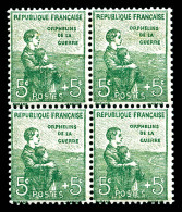 ** N°149, 5c +5c Vert, Bloc De 4. TTB  Qualité: **  Cote: 360 Euros - Unused Stamps