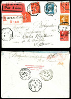 O N°3/4, Paire Berthelot Et Pasteur Surchargée à Bord Du Paquebot 'Ile De France' + Poste N°199 (3) Et 235, Tous Oblitér - 1927-1959 Lettres & Documents