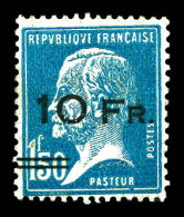 * N°4, Pasteur Surchargé à Bord Du Paquebot 'Ile De France', 10F Sur 1F50 Bleu, Gomme Partielle, TTB. R.R. (certificats) - 1927-1959 Neufs