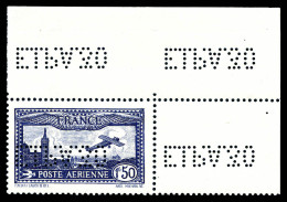 ** N°6c, 1F50 Outremer Perforé 'E.I.P.A.30' (renversée), Cdf, TTB (certificat)  Qualité: **  Cote: 875 Euros - 1927-1959 Neufs