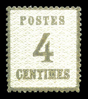 ** N°3b, 4c Gris-lilas, Burelage Renversé, Fraîcheur Postale. SUP (certificat)  Qualité: ** - Unused Stamps