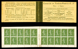 ** N°130-C5, 15c Semeuse Lignée, Couverture En 2ème Page: Taxe Revisée Le 12 Août 1919, Papier GC, Haut De Feuille, SUP  - Old : 1906-1965