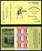 ** N°138-CP5, MIGNON-6 Timbres Sur Porte-timbre-le Timbre Poste économique. SUPERBE. R.R.R. (certificat)  Qualité: ** - Alte : 1906-1965