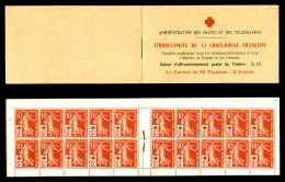 ** N°147-C1, Semeuse Croix Rouge, 10 Centimes +5 Centimes Rouge, Petite Tâche Sur 1 Ex Sans Importance, B/TB, R.R.R. (ce - Old : 1906-1965