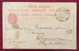 Suisse, Entier-Carte De Genève 19.6.1901 - (C017) - Entiers Postaux